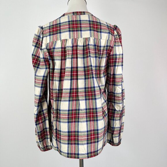 NWOT Boden Layla Brushed Cotton Top Plaid Shirt Blouse Size 8 - Picture 7 of 16